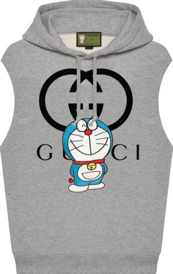 Gucci x Doraemon Grey Sleeveless Hoodie 